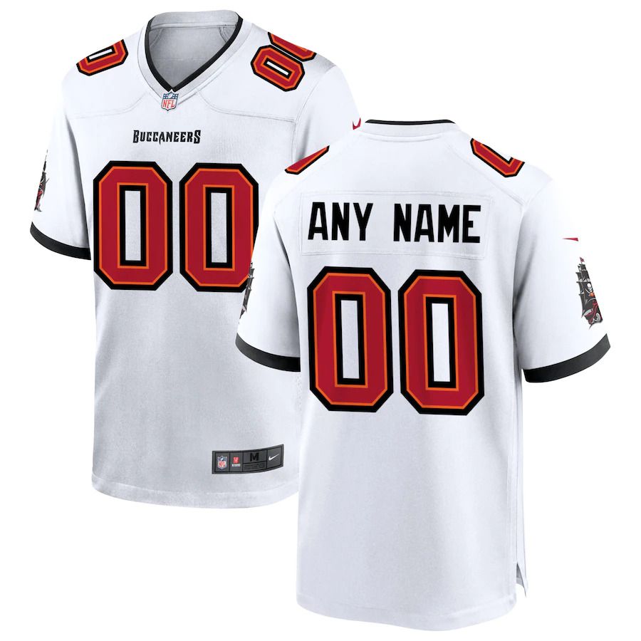 Men Tampa Bay Buccaneers White Nike Custom Game NFL Jersey->customized nfl jersey->Custom Jersey